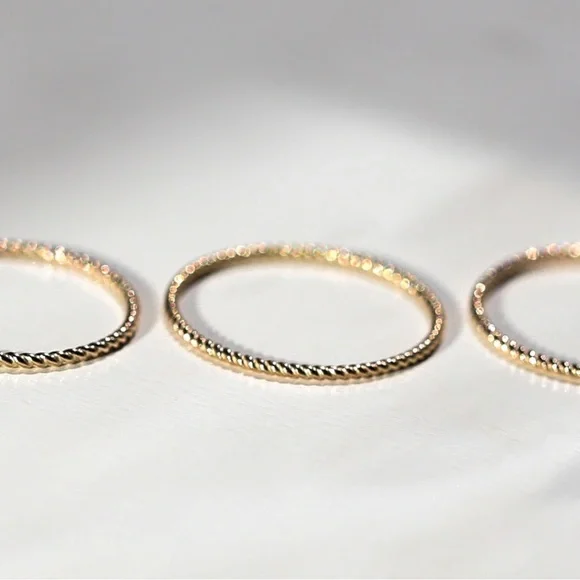 gold ring catbird twisted stacker ring